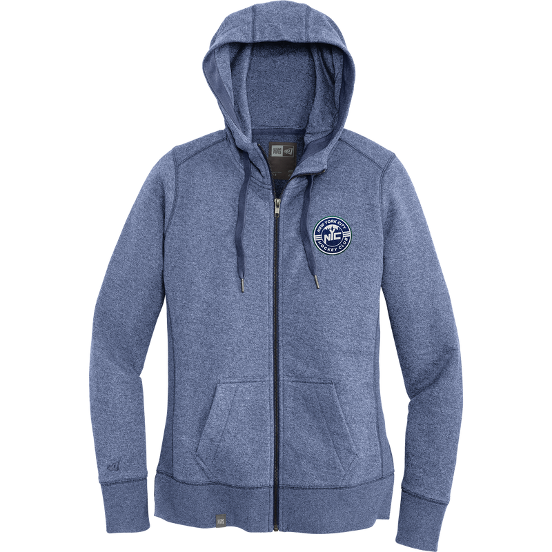 NYC Hockey Club New Era Ladies French Terry Full-Zip Hoodie