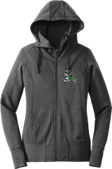 Atlanta Madhatters New Era Ladies Tri-Blend Fleece Full-Zip Hoodie