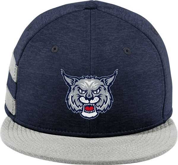 CT Bobcats New Era Shadow Heather Striped Flat Bill Snapback Cap