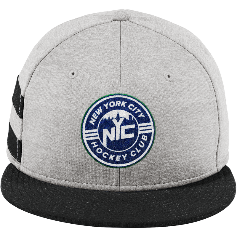 NYC Hockey Club New Era Shadow Heather Striped Flat Bill Snapback Cap