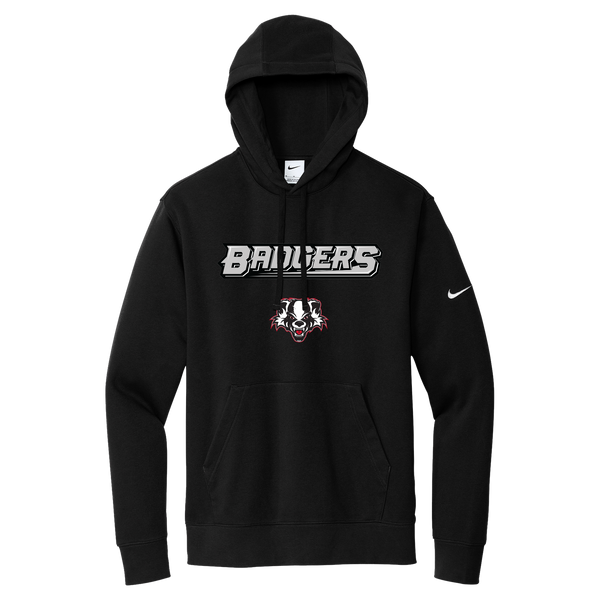 Scary Badgers Nike Club Fleece Sleeve Swoosh Pullover Hoodie