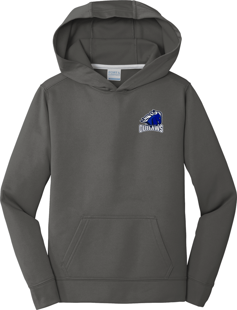 Brandywine Outlaws Youth Performance Fleece Pullover Hooded Sweatshirt